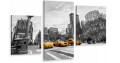 Obraz NEW YORK STREET TAXI canvas tryptyk na płótnie 