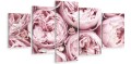 Obraz wieloczęściowy PEONIE PIWONIE KWWIATY RÓŻ 