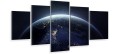 OBRAZ 5-części na płótnie do sypialni salonu KOSMOS ZIEMIA 
