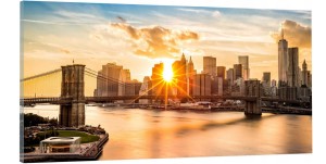 OBRAZ canvas do salonu Brooklyn zachód słońca