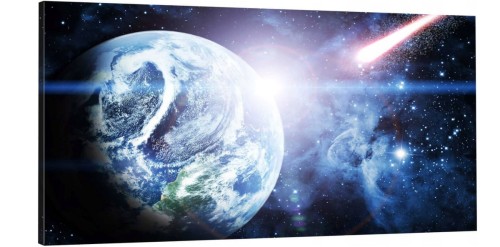 OBRAZ canvas panoramiczny kosmos ZIEMIA