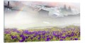 OBRAZ canvas panoramiczny KROKUSY GÓRY POLANA