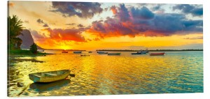 OBRAZ canvas panoramiczny morze zachód słońca 