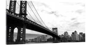 OBRAZ canvas panoramiczny most czarno biały 
