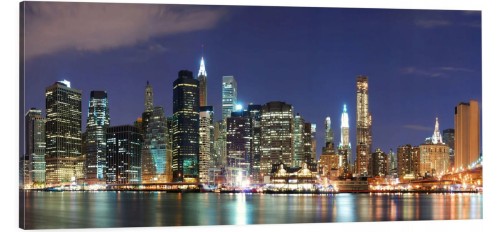 OBRAZ canvas PANORAMA New York Manhattan miasto nocą 