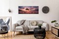 OBRAZ canvas panoramiczny pole lawendy drzewo zachód 