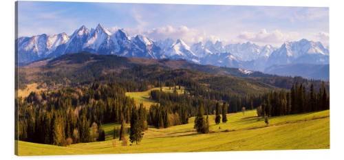OBRAZ canvas PANORAMA tatry góry las krajobraz 