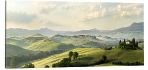 OBRAZ canvas PANORAMA toskania pole pola góry 