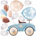Samochody Auto Balony NAKLEJKI NA ŚCIANĘ dla dzieci