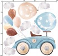 Samochody Auto Balony NAKLEJKI NA ŚCIANĘ dla dzieci