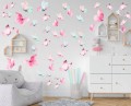PASTEL MOTYLE NAKLEJKI NA ŚCIANĘ dla dzieci