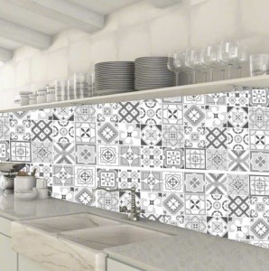 naklejki na kafelki płytki maroko szare wzory