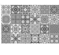 naklejki na kafelki płytki Mandala szara mozaika