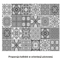 naklejki na kafelki płytki Mandala szara mozaika