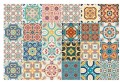naklejki na kafelki płytki Portugalskie wzory kolorowe Azulejos
