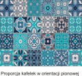 naklejki na kafelki płytki śródziemnomorski styl mandala turkusowa