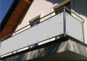 Osłona balkonowa na wymiar  popielaty