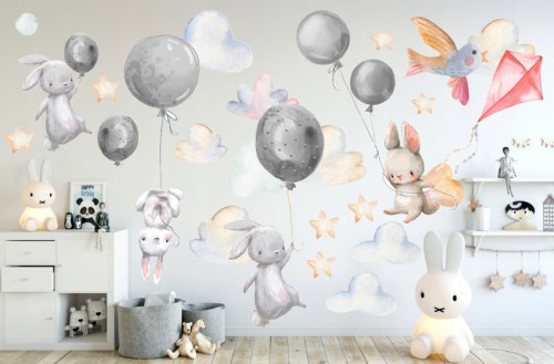Króliczki balony dzieci szare w.jpg