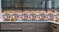 panel winylowy samoprzylepny 100x50 PCV   Drewno Bloki Kolor