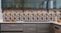 panel winylowy samoprzylepny 100x50 PCV  Kwiaty Geometria