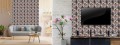 panel winylowy samoprzylepny 100x50 PCV  Kwiaty Geometria