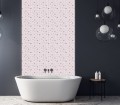 Panel Dekoracyjny 100x50 PCV  Różowe Gwiazdy Linie