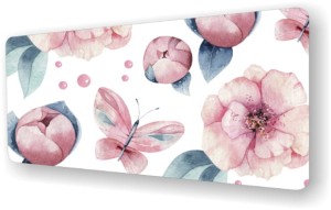 Ochronna mata na biurko podkładka Motyl Kwiaty 90x45cm