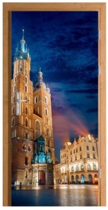 Naklejka na drzwi kościół kraków