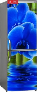 Naklejka, Okleina Laminowana na Lodówkę Niebieski Kwiat