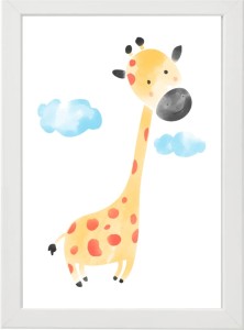 PLAKAT OBRAZEK Żyrafa chmurki