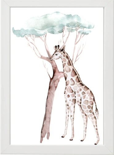 PLAKAT OBRAZEK Żyrafa sawanna