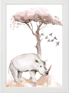 PLAKAT OBRAZEK Nosorożec sawanna  