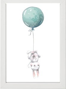 PLAKAT OBRAZEK Króliczek balonik