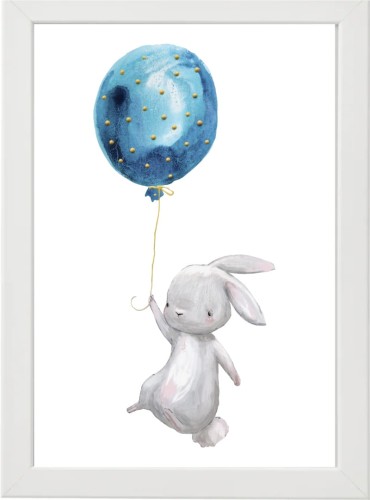 PLAKAT OBRAZEK Królik balonik