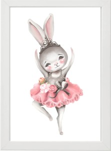 PLAKAT OBRAZEK Królik baletnica
