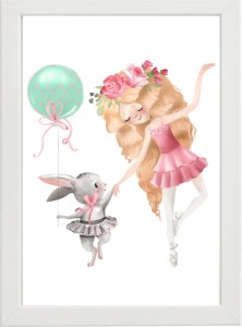 PLAKAT OBRAZEK Królik baletnica 4