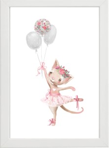 PLAKAT OBRAZEK Kot baletnica 2