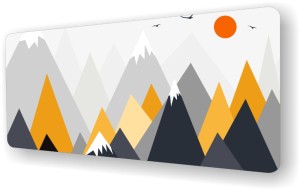 Ochronna mata na biurko podkładka Minimalistyczne Góry Słońce 90x45cm