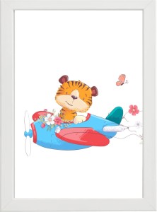 PLAKAT OBRAZEK Tygrys w samolocie