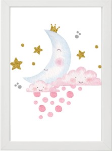 PLAKAT OBRAZEK Księżyc chmurki