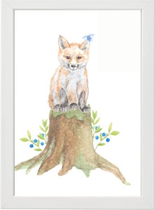 PLAKAT OBRAZEK Lis na drzewie