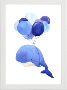 PLAKAT OBRAZEK Wieloryb balony