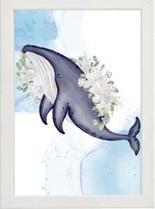 PLAKAT OBRAZEK Wieloryb kwiaty