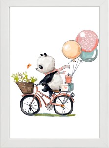 PLAKAT OBRAZEK Miś panda  rower