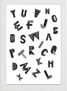 PLAKAT OBRAZEK Czarne literki 