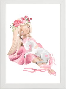 PLAKAT OBRAZEK Magiczny koń i dziewczynka