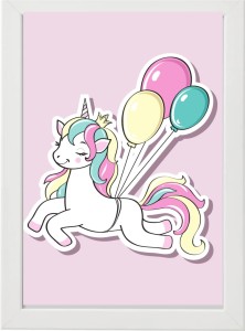 PLAKAT OBRAZEK Jednorożec biel