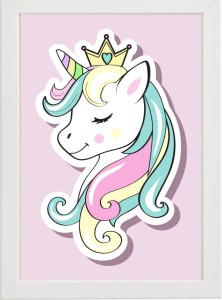 PLAKAT OBRAZEK Jednorożec biel 2