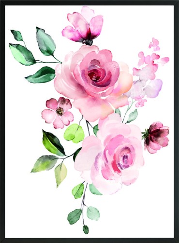 PLAKAT DEKORACYJNY PASTELOWE KWIATY 