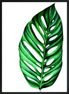 NOWOCZESNY PLAKAT DO SALONU  ZIELONY LIŚĆ 